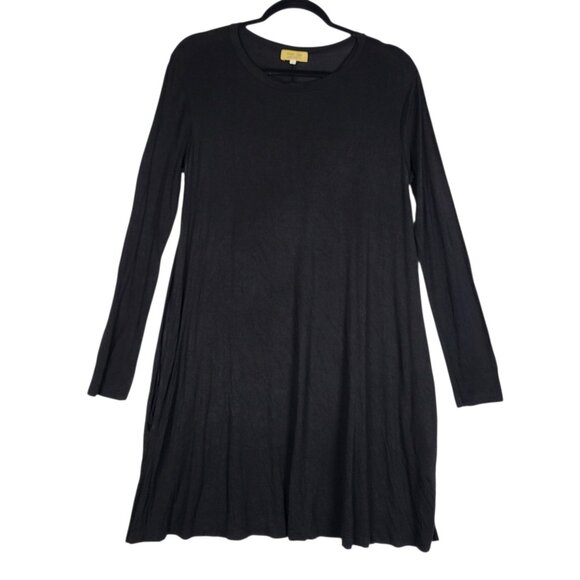 2 for $30 PIKO 1988 Dress Medium Black Stretch Dark Fairy Whimsigoth Bamboo - Picture 2 of 8